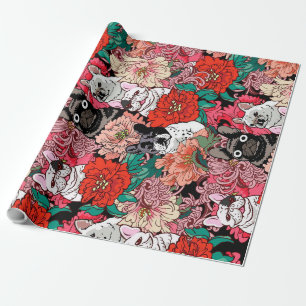 Papier Cadeau Bloom French Bulldog Cadeau pour l'indépendance