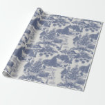 Papier Cadeau Blue Christmas Winter Wonderland | MOYEN<br><div class="desc">Cette IMPRIMANTE DE TAILLE MOYENNE est idéale pour envelopper la taille de la boîte de chemise et plus grande. Célébrez Noël cette année avec ce superbe papier d'emballage avec un design de toile avec un bel arbre de Noël au premier plan découvert par un enfant curieux. Un couple dansant, des...</div>
