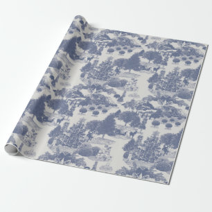 Papier Cadeau Blue Christmas Winter Wonderland MOYEN