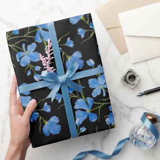Papier Cadeau Blue Cosmos Flowers