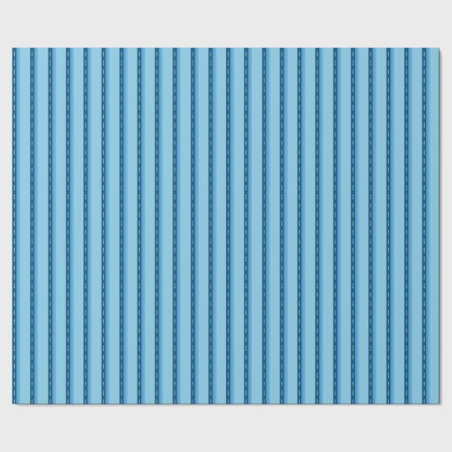 Papier Cadeau blue faded stripes with dots (Couture)