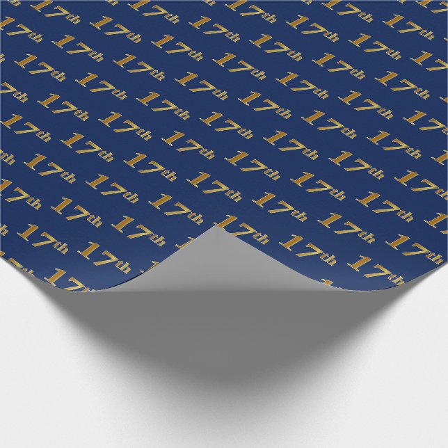 Papier Cadeau Blue, Faux Gold 17e (dix-septième) (Coin)
