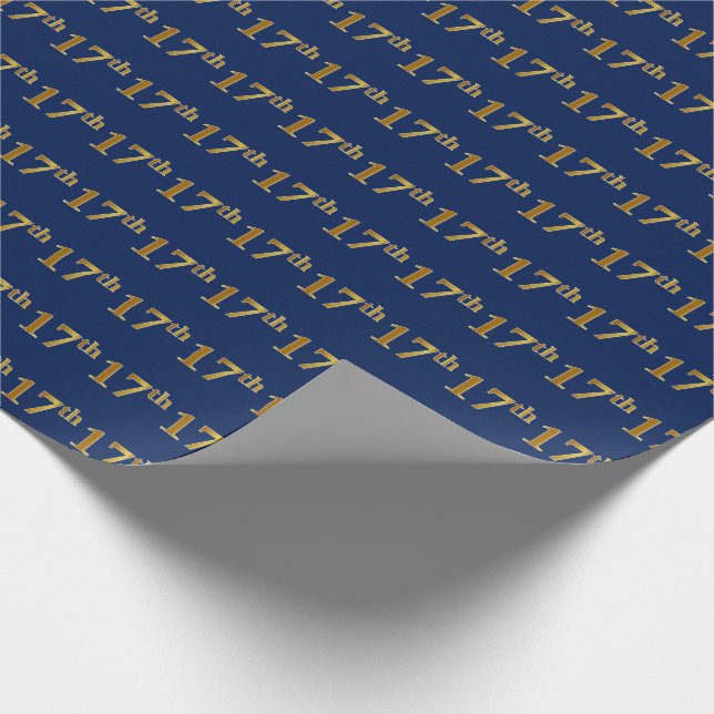 Papier Cadeau Blue, Faux Gold 17e (dix-septième) (Coin)