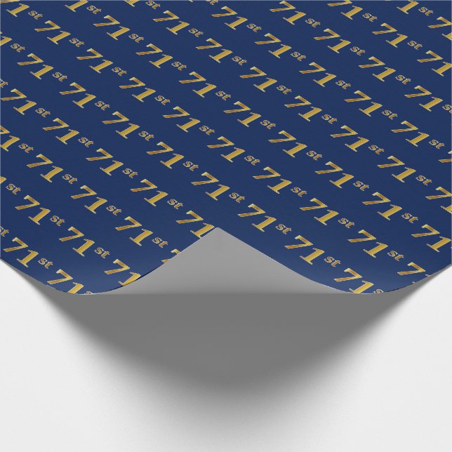 Papier Cadeau Blue, Faux Gold 71e (Soixante-et-onze) (Coin)