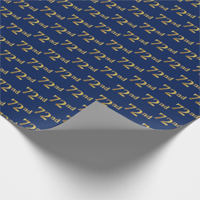 Papier Cadeau Blue, Faux Gold 72e (Soixante-douzième) (Coin)