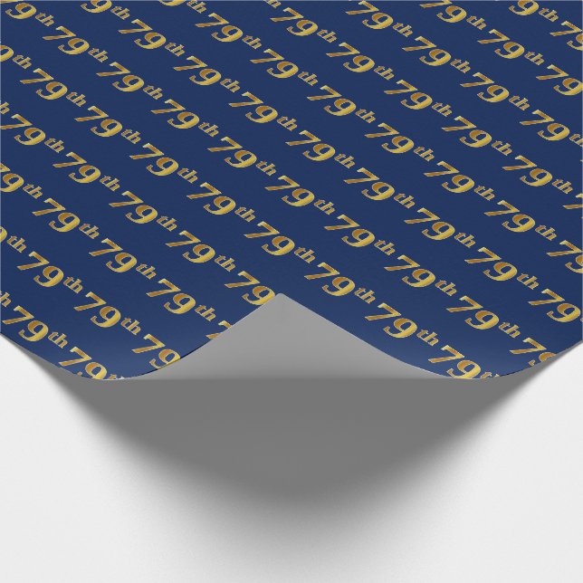 Papier Cadeau Blue, Faux Gold 79e (Soixante-dix-neuvième) (Coin)