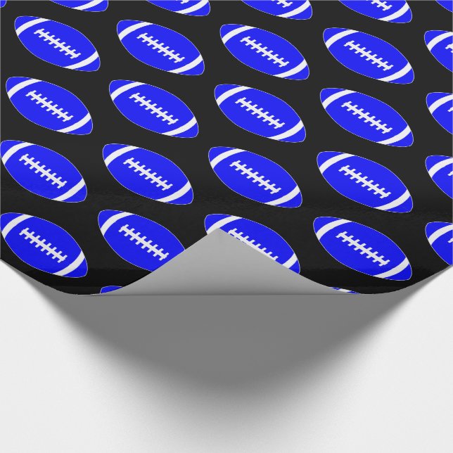 Papier Cadeau Blue Football Team ou Joueur Sports Party Cadeau (Coin)