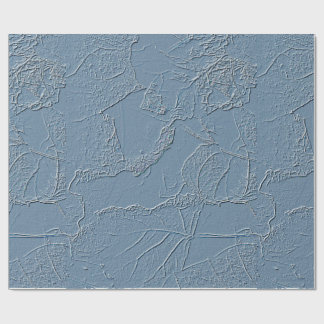 Papier Cadeau Blue leaf design with edges, lines, abstract plant