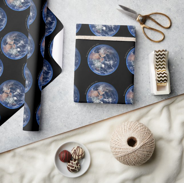 Papier Cadeau Blue Marble Earth, 2014 Photo satellite (Artisanat)