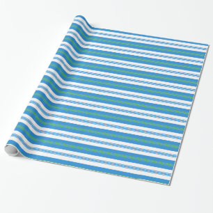 Papier Cadeau Blue Morning Glory Transat Stripe Cadeau