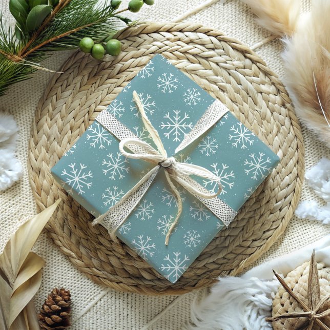 Papier Cadeau Blue Snowklake (Créateur téléchargé)