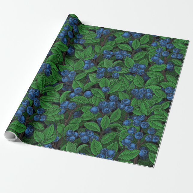 Papier Cadeau Blueberry (Déroulé)