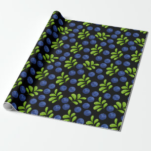 Papier Cadeau Blueberry Bliss : Fruit Motif Design