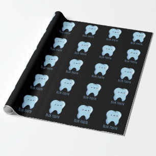 Papier Cadeau Bluetooth Drôle Technique Blue Tooth Pun Fond Somb