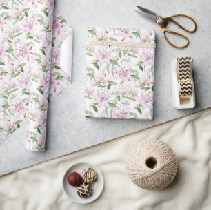 Papier Cadeau Blush Pink Honeysuckie Romantique Pastel