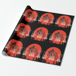 Papier Cadeau BMX vintages fans de vélo cadeau garçons jeuness