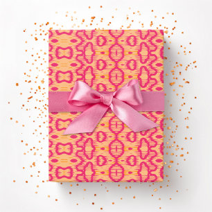 Papier Cadeau Boa Ripple en rose et orange