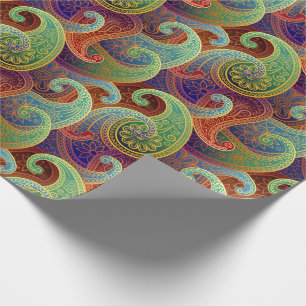 Papier Cadeau Bohemian Paisley Motif intemporel
