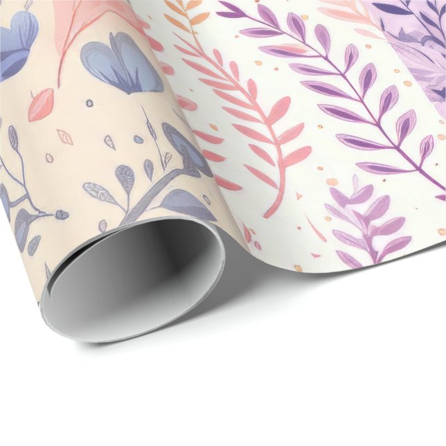 Papier Cadeau Boho mignon Pastel (Coin rond)
