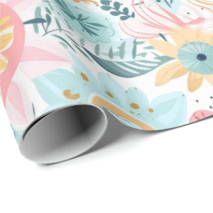 Papier Cadeau Boho mignon Pastel