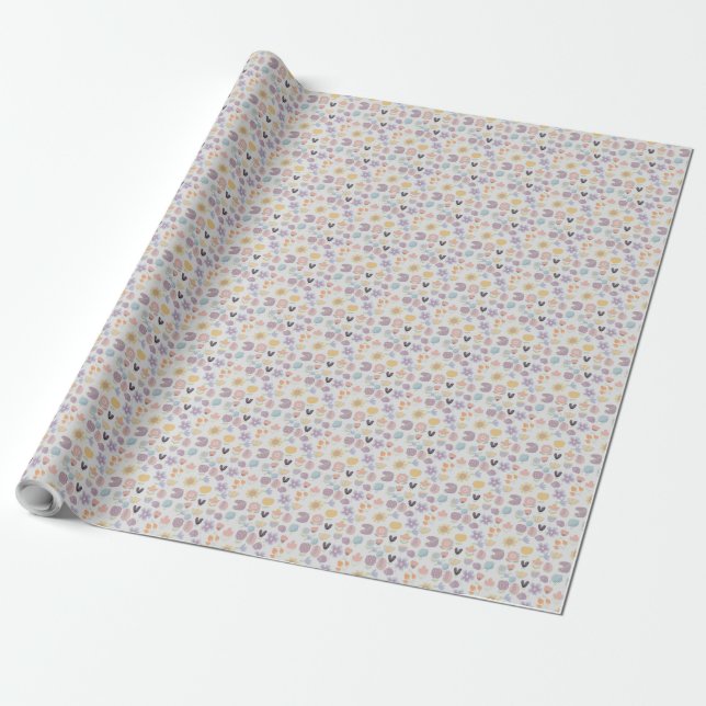 Papier Cadeau Boho motif 02.w Offwhite BG (Déroulé)