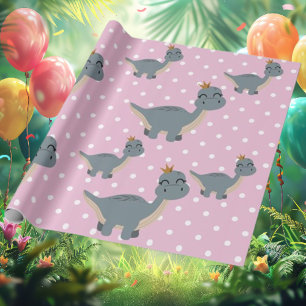 Papier Cadeau Boho Pink Dinosaure