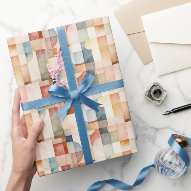 Papier Cadeau Boho Watercolor Art Abstrait (Cadeaux)