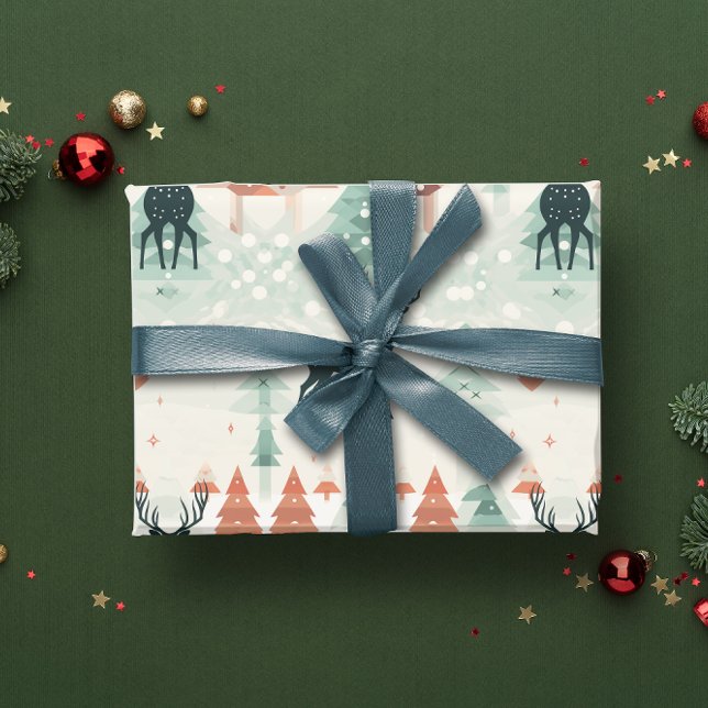Papier Cadeau Boho Wild Forest Deer (Créateur téléchargé)