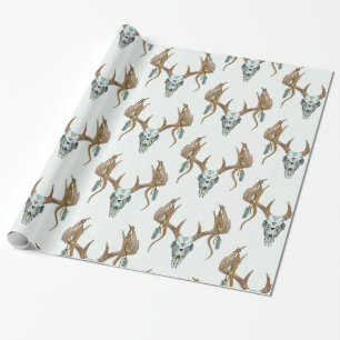 Papier Cadeau Bois de cerf rustique Amérindien