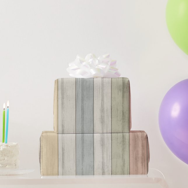 Papier Cadeau Bois de couleur terre Shabby (Cadeaux de fête)