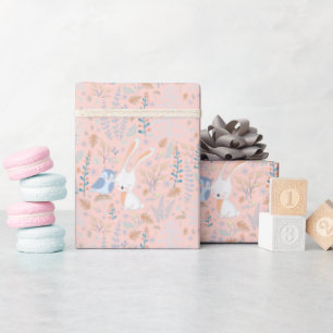 Papier Cadeau Bois d'hiver rose