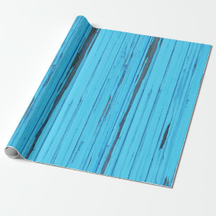 Papier Cadeau bois patiné bleu