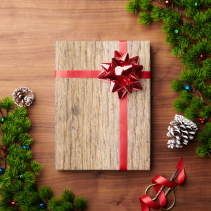 Papier Cadeau Bois rustique Ouest Pays Cowboy Noël