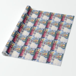 Papier Cadeau Boîte aux lettres festive dalmate Noël Art