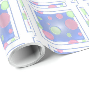 Papier Cadeau Boîte bleue Polkadot