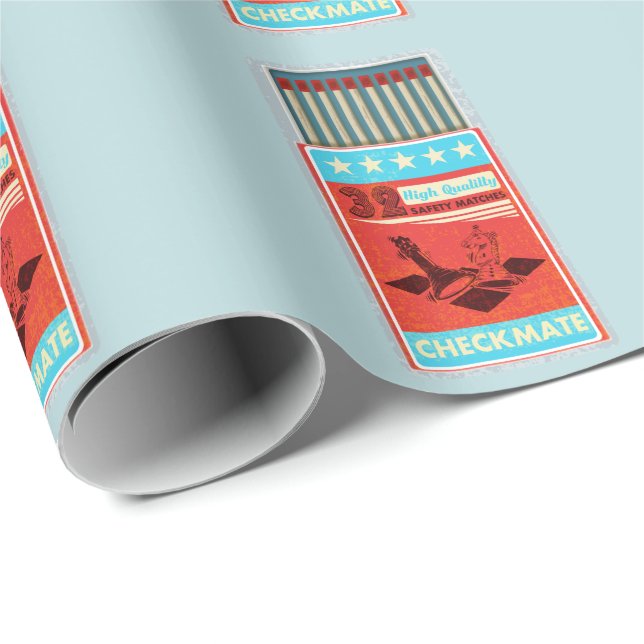 Papier Cadeau Boîte rétro de correspondances pop art (Coin rond)