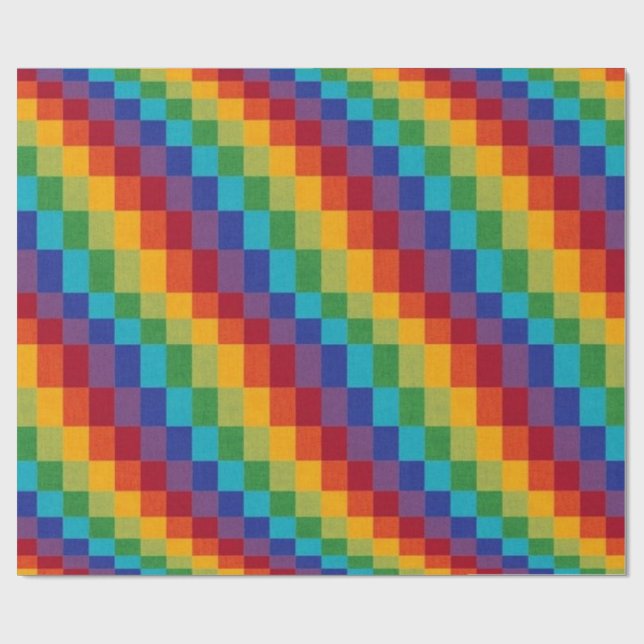 Papier Cadeau Boîtes arc-en-ciel (Plat)