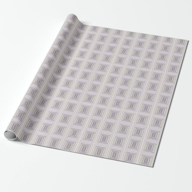 Papier Cadeau Boîtier En Lavande Grise De Chalk Conception géomé (Déroulé)