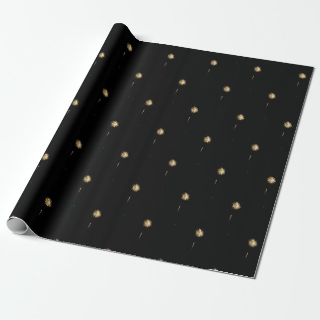 Papier Cadeau Boîtier Porte-monnaie pour iPhone Firework en or é (Déroulé)