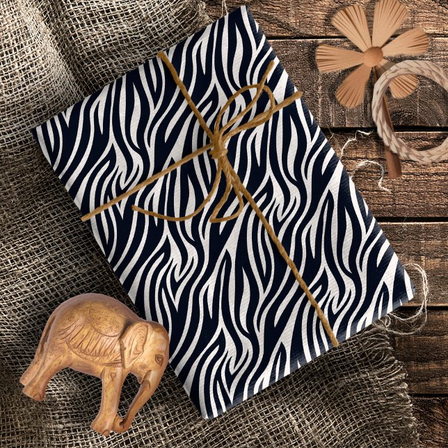 Papier Cadeau Bold Zebra Skin Motif noir & blanc ID1151 (Créateur téléchargé)