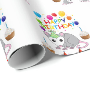 Papier Cadeau Bon cadeau d'anniversaire Possum