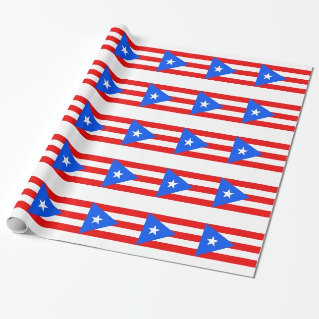 Papier Cadeau Bon marché !Indicateur Porto Rico (Déroulé)