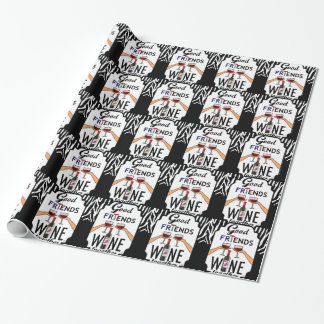 Papier Cadeau Bon vin d'amis