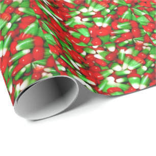 Papier Cadeau Bonbon de Noël en forme de maïs