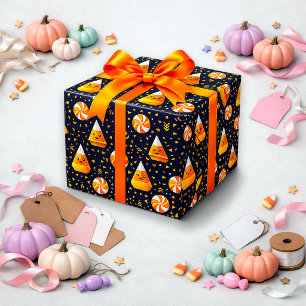 Papier Cadeau Bonbon en forme de maïs noir mignon illustré