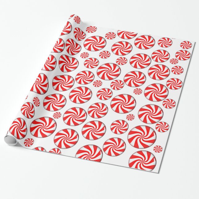 Papier Cadeau Bonbons à la menthe poivrée (Déroulé)