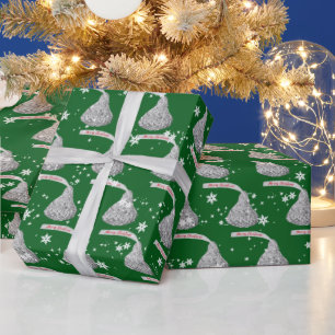 Papier Cadeau Bonbons De Noël Joyeux Et Pneus De Neige