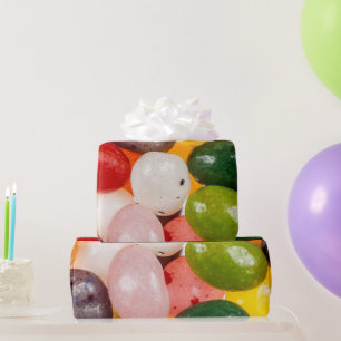 Papier Cadeau Bonbons de Pâques colorés et sucrés Jelly Beans