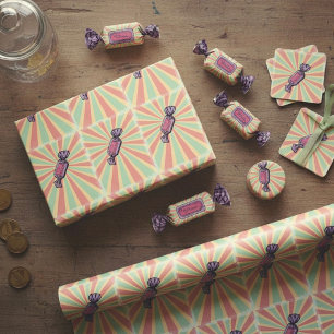 Papier Cadeau Bonbons Emballés Art Pop Vintage