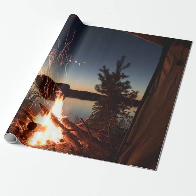 Papier Cadeau Bonfre près du plan d'eau (Déroulé)